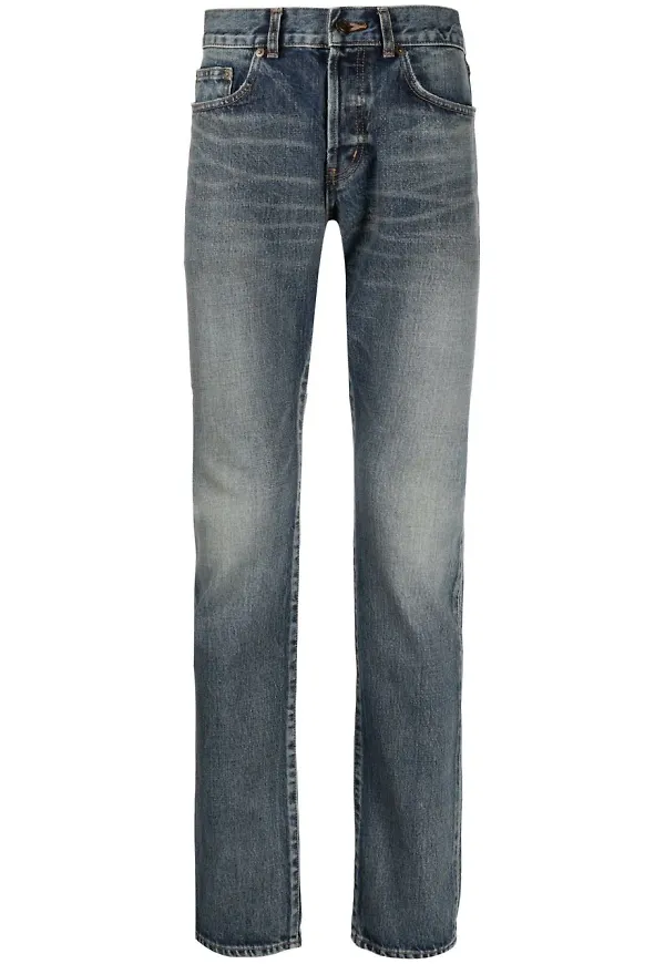 Saint Laurent slim fit-jeans - Blå