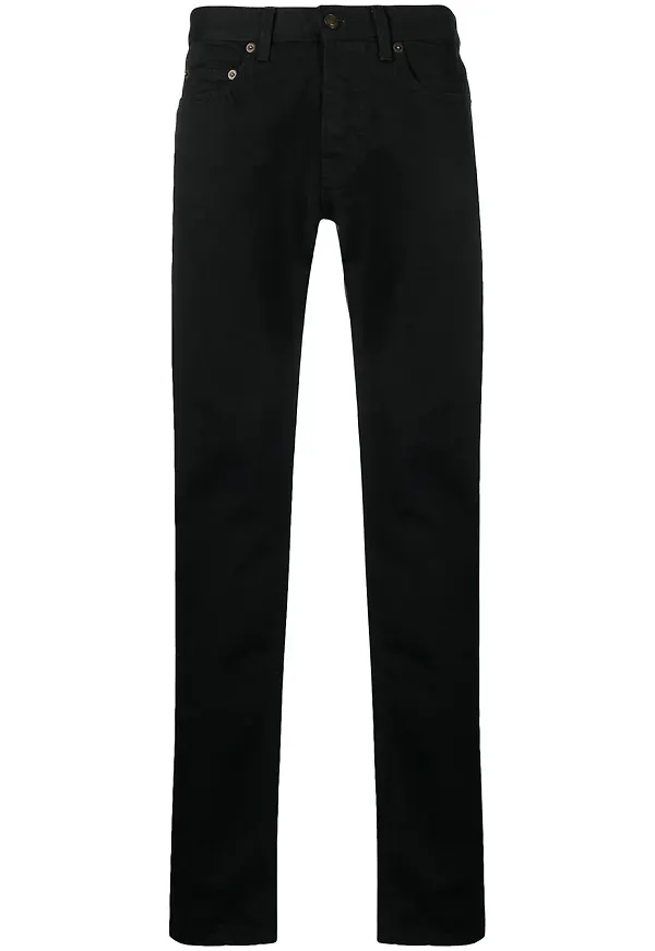 Saint Laurent slim fit-jeans - Svart