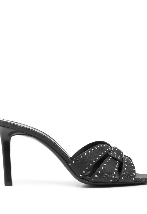 Saint Laurent slip-ons med nitar - Svart
