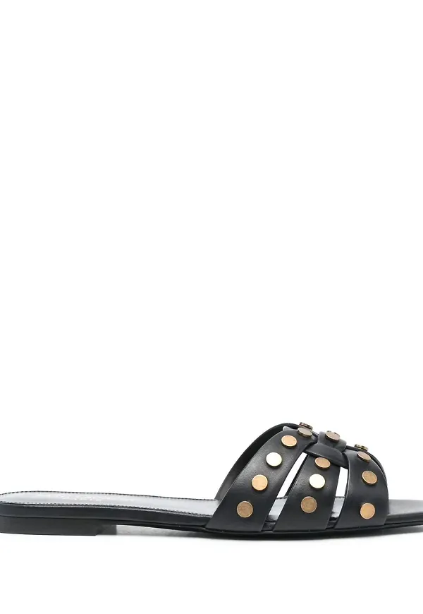 Saint Laurent slip on-sandaler - Svart