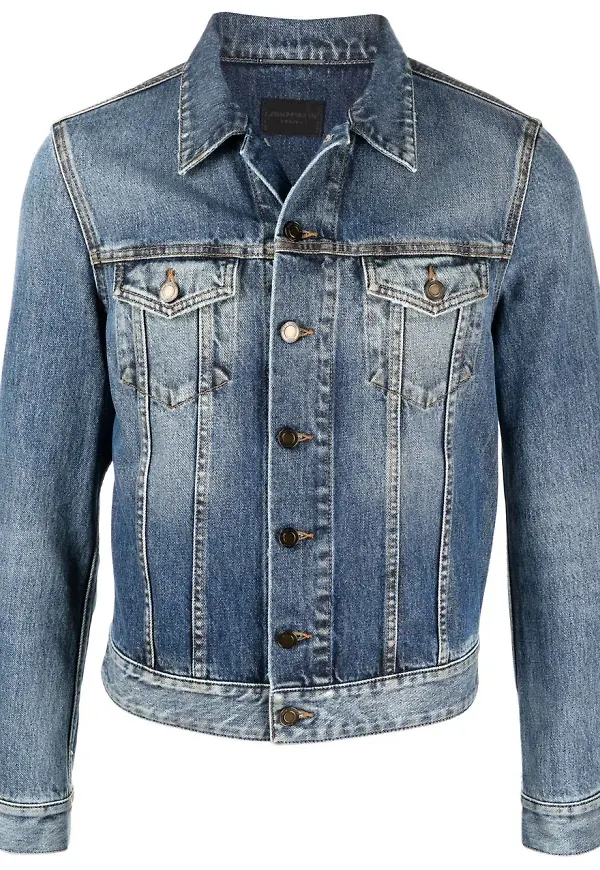 Saint Laurent smal jeansjacka - Blå