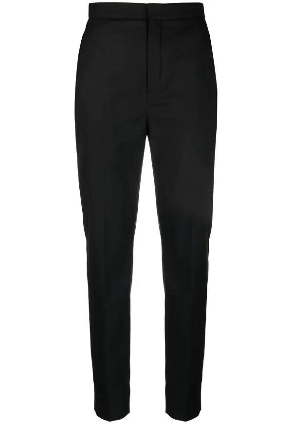 Saint Laurent smala randiga finbyxor - Svart
