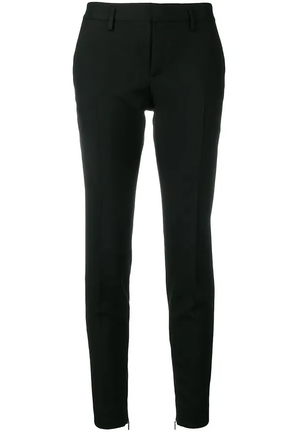 Saint Laurent smala smokingbyxor - Svart