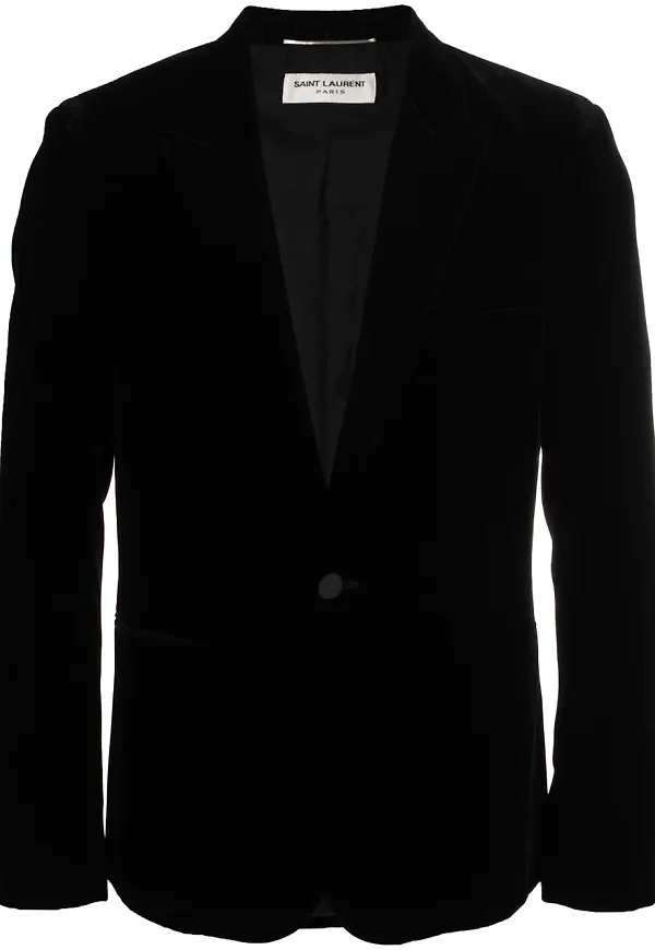 Saint Laurent smokingkavaj i sammet - Svart