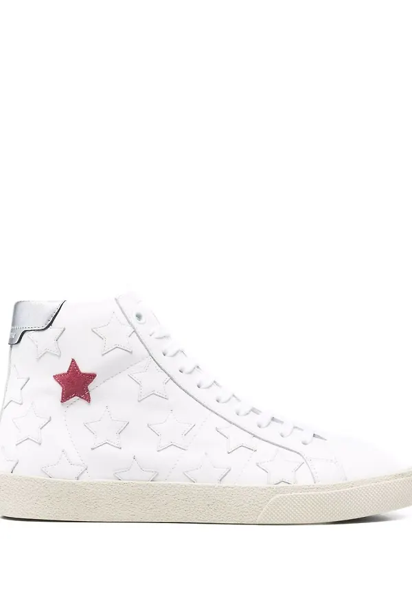 Saint Laurent sneakers med stjärnmärke - Vit