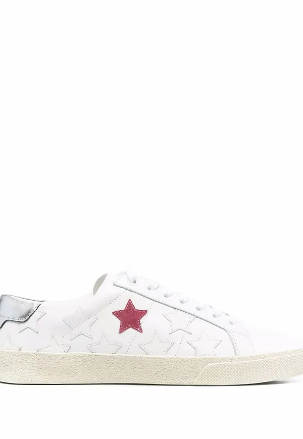 Saint Laurent sneakers med stjärnmärke - Vit