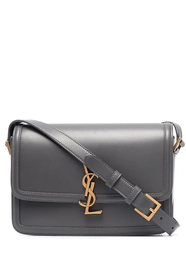 Saint Laurent Solferino axelremsväska - Grå