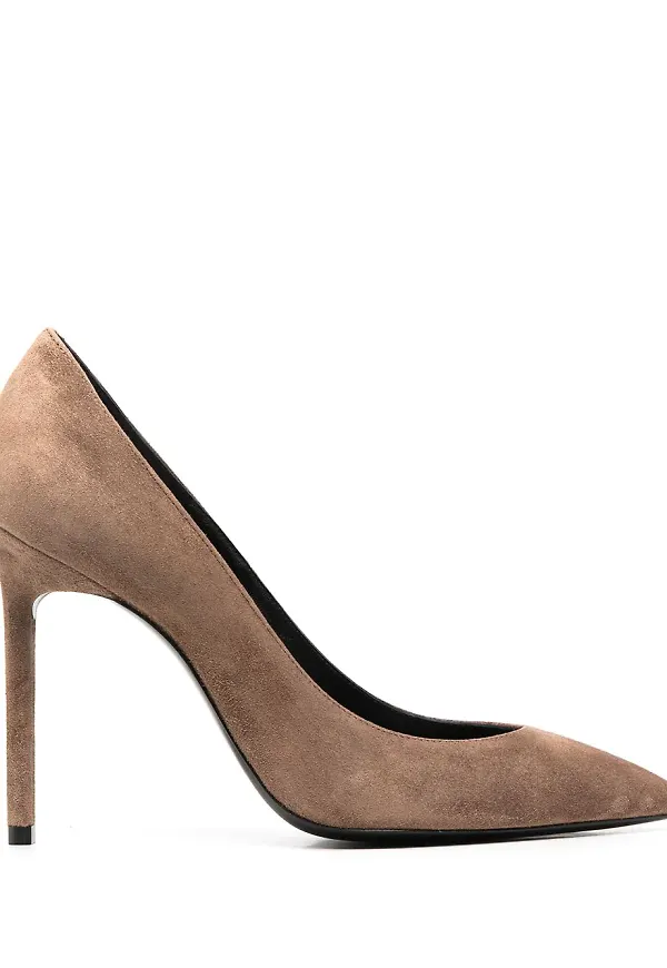 Saint Laurent spetsiga pumps - Brun
