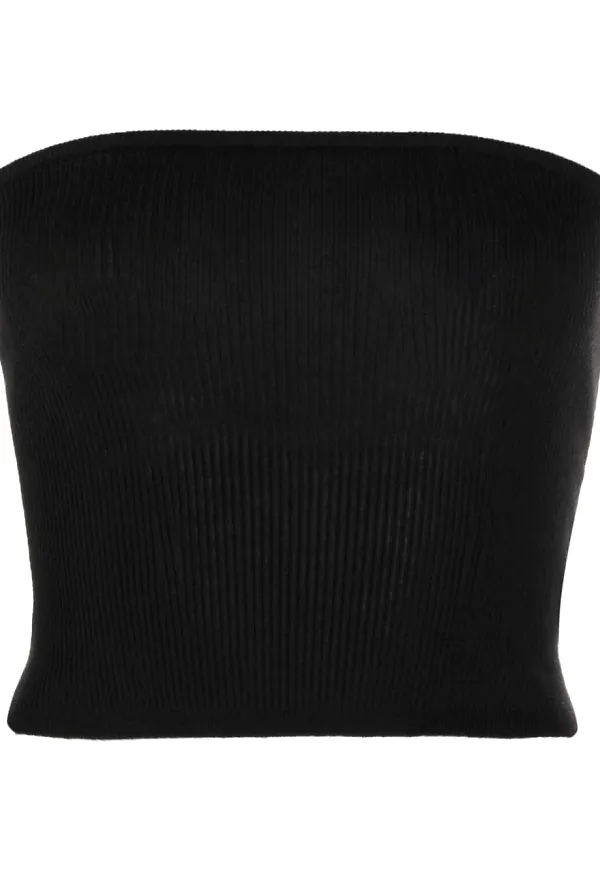 Saint Laurent stickad croptop - Svart