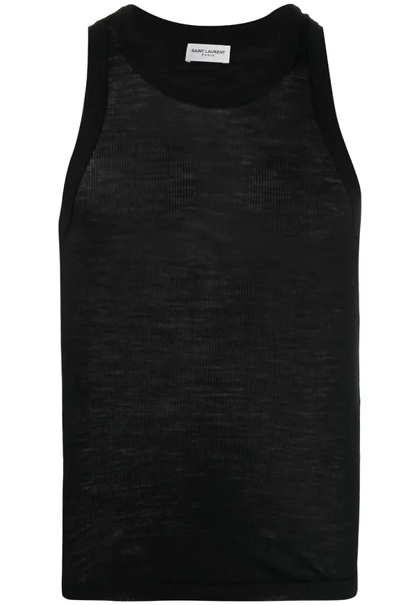 Saint Laurent stickat linne - Svart