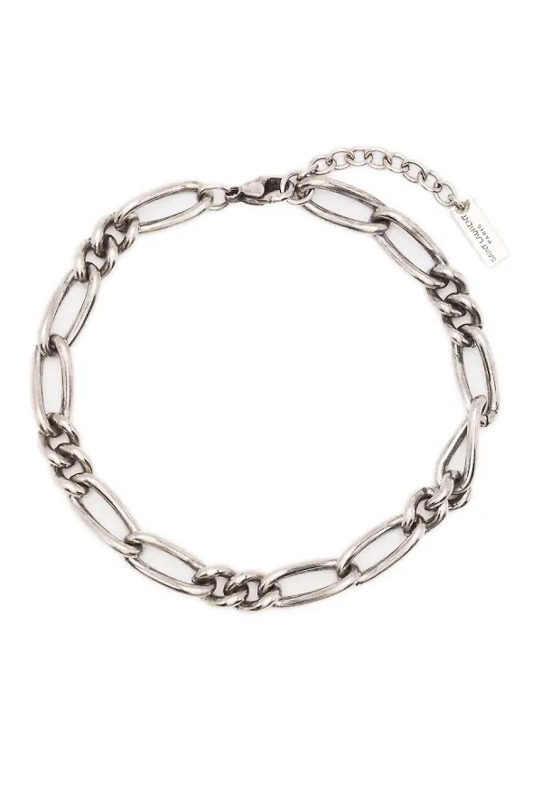 Saint Laurent stort figaro-kedjearmband - Silverfärgad