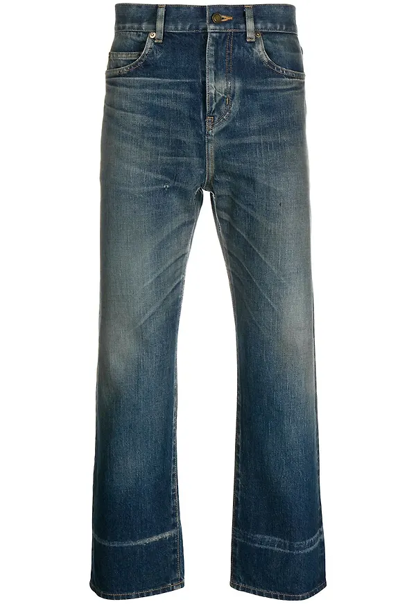 Saint Laurent straight leg-jeans - Blå