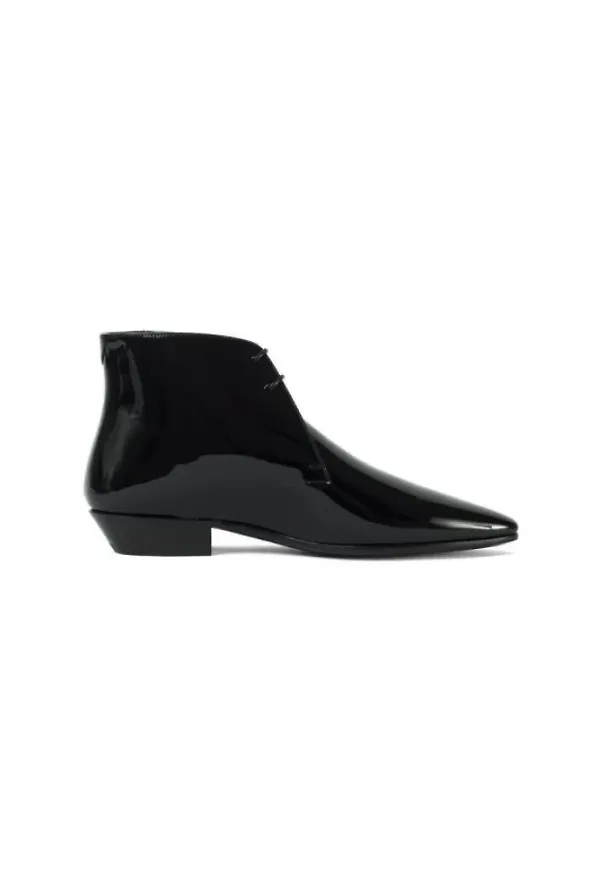 Saint Laurent Stövlar med snörning Svart, Dam