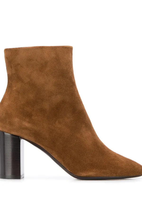 Saint Laurent stövletter med blockklack - Brun