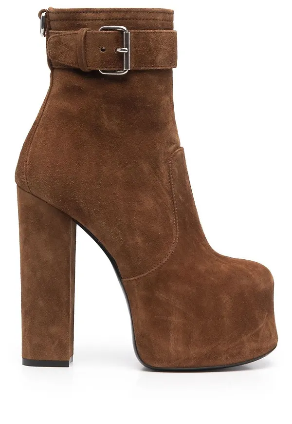 Saint Laurent stövletter med platåsula - Brun