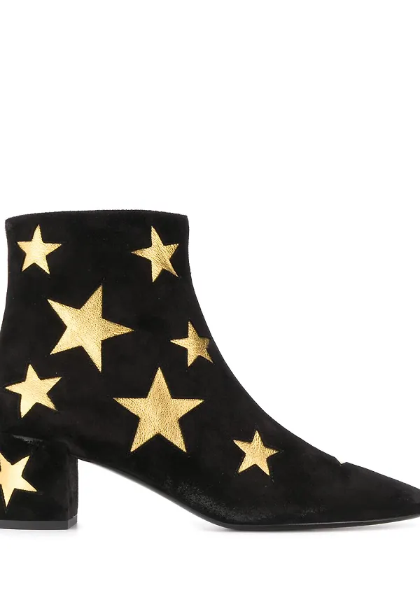Saint Laurent stövletter med stjärnmärke - Svart