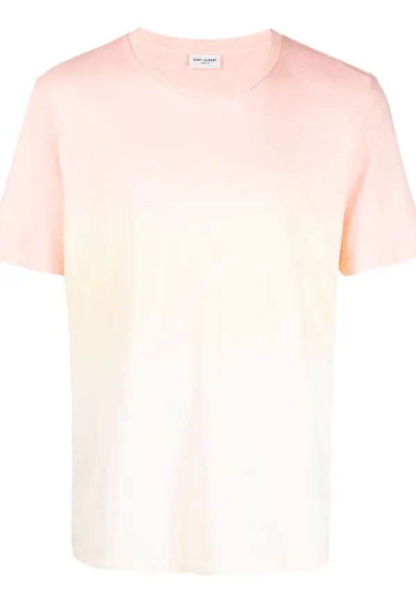 Saint Laurent Sunset batikmönstrad t-shirt - Rosa
