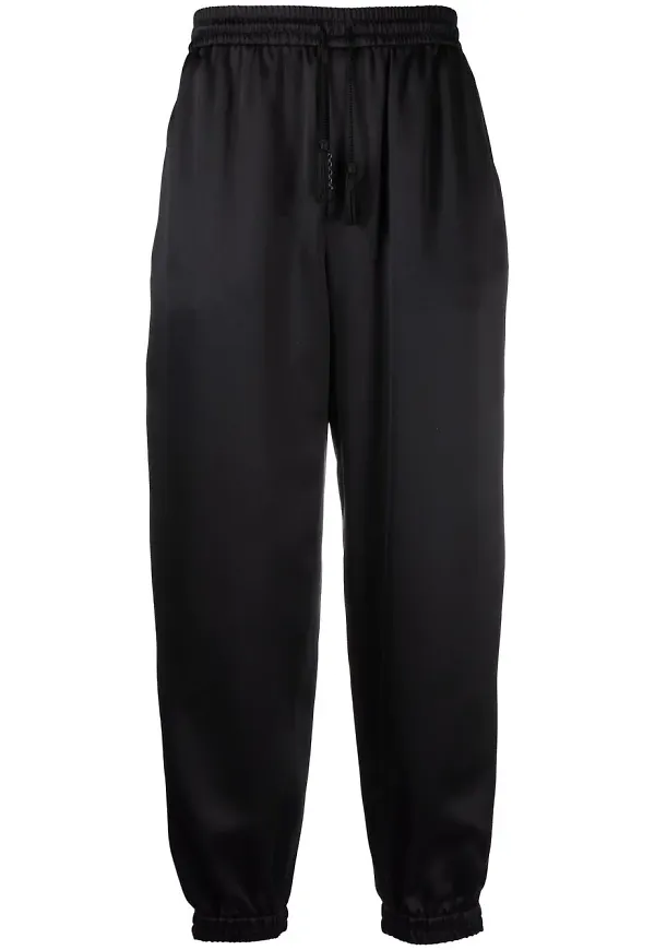 Saint Laurent sweatpants med dragsko - Svart