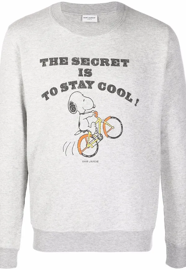 Saint Laurent sweatshirt med Snobben-tryck - Grå