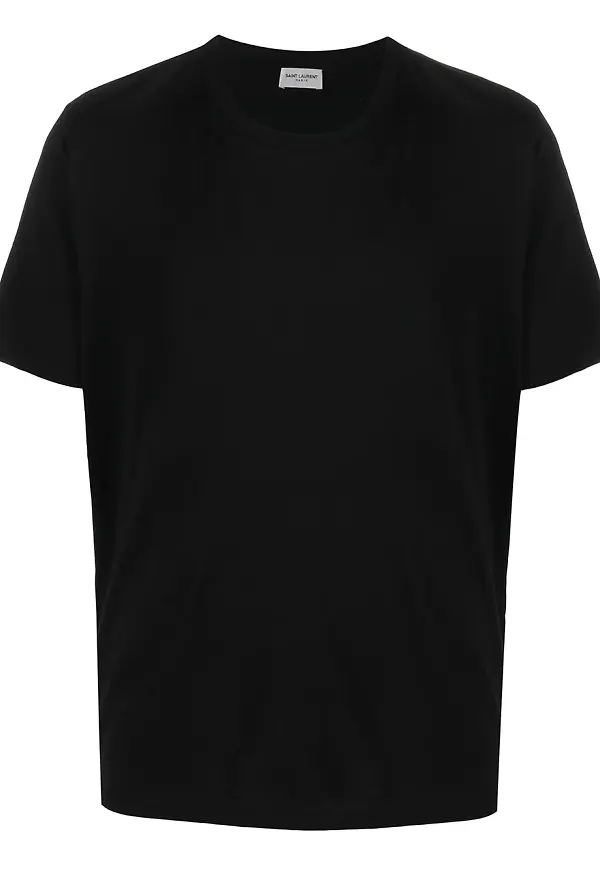 Saint Laurent t-shirt med rundad hals - Svart