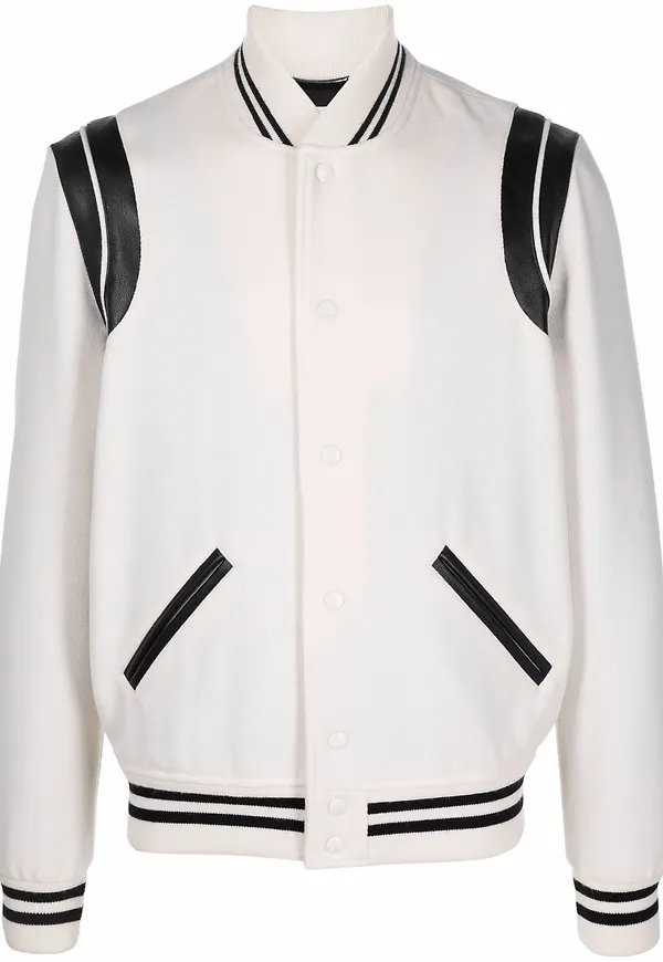 Saint Laurent Teddy bomberjacka - Vit