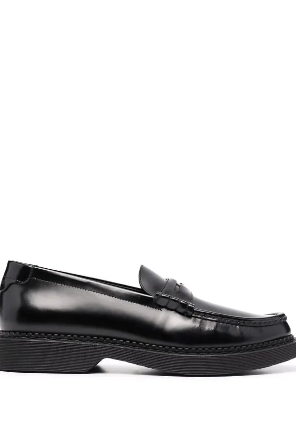 Saint Laurent Teddy Penny läderloafers - Svart