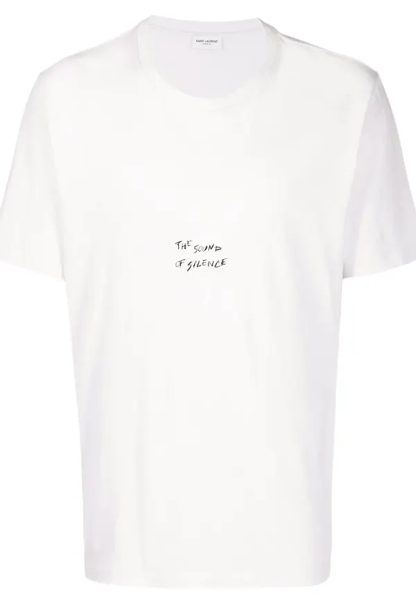 Saint Laurent The Sound of Silence t-shirt - Vit
