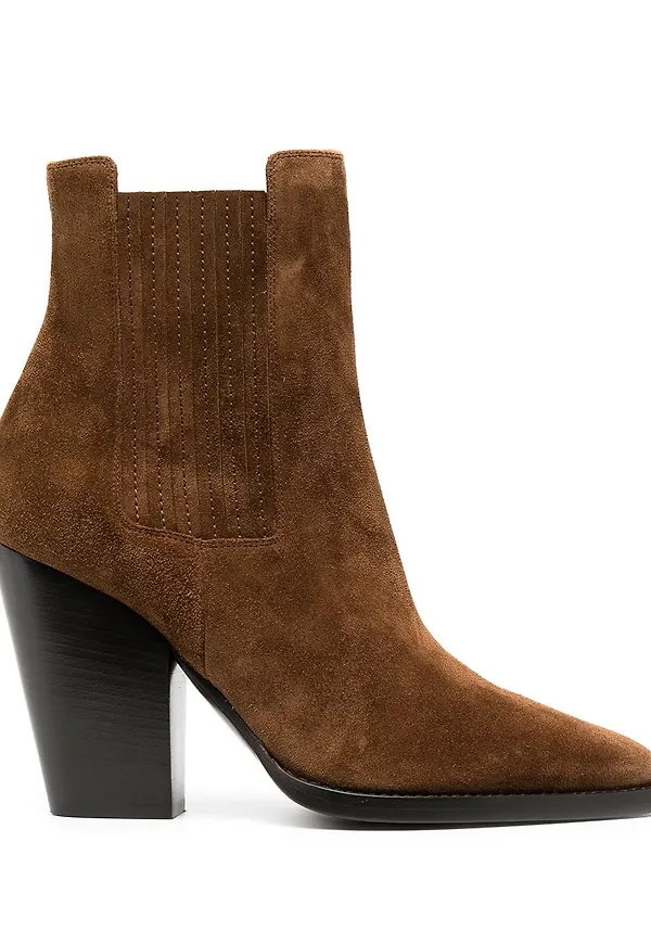 Saint Laurent Theo grova stövletter - Brun