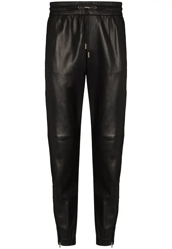 Saint Laurent trackpants i skinn - Svart