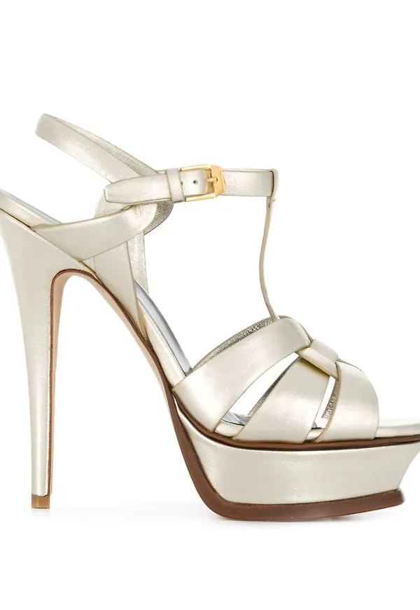 Saint Laurent Tribute 105 sandaler - Metallic
