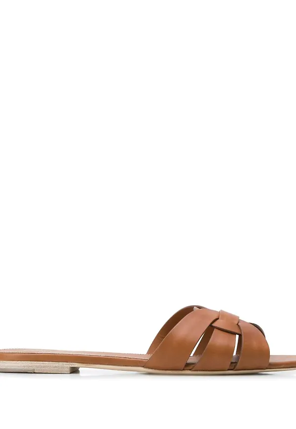 Saint Laurent Tribute låga sandaler - Brun