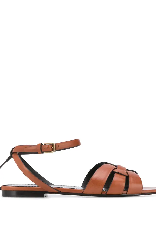 Saint Laurent Tribute låga sandaler - Brun