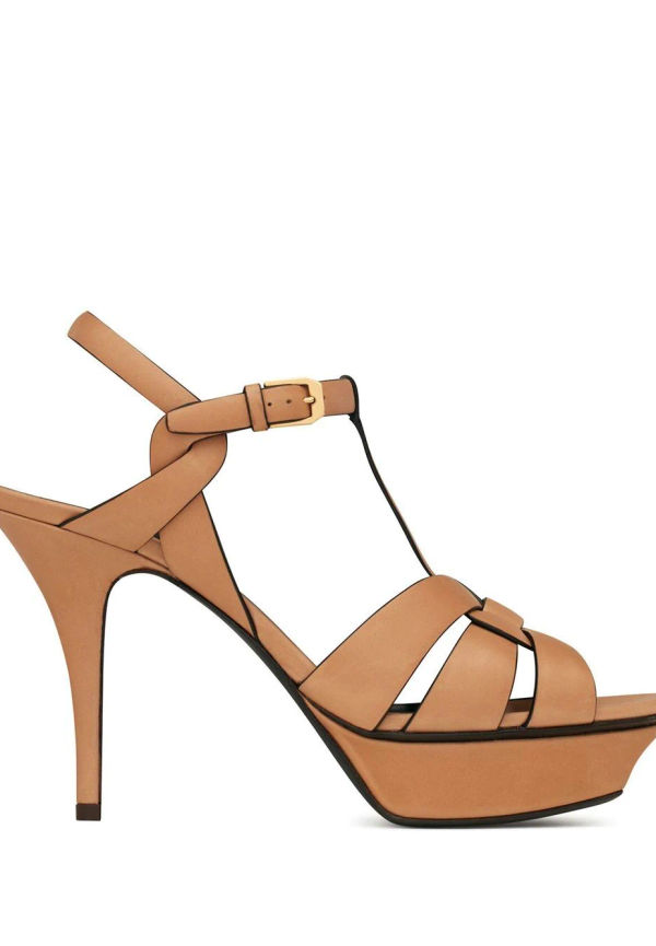 Saint Laurent Tribute platåsandaler - Brun
