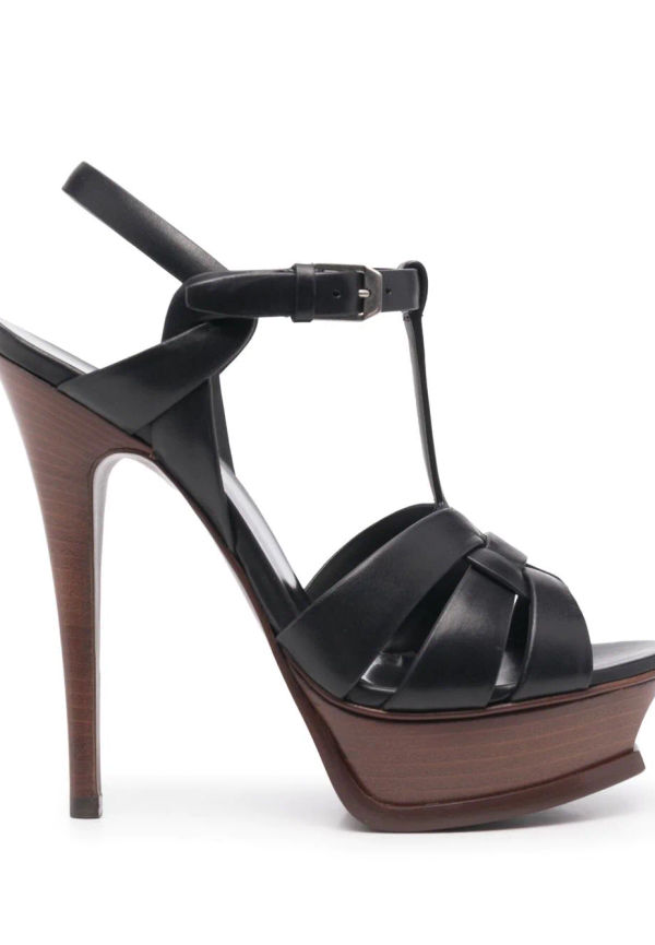 Saint Laurent Tribute platåsandaler - Svart
