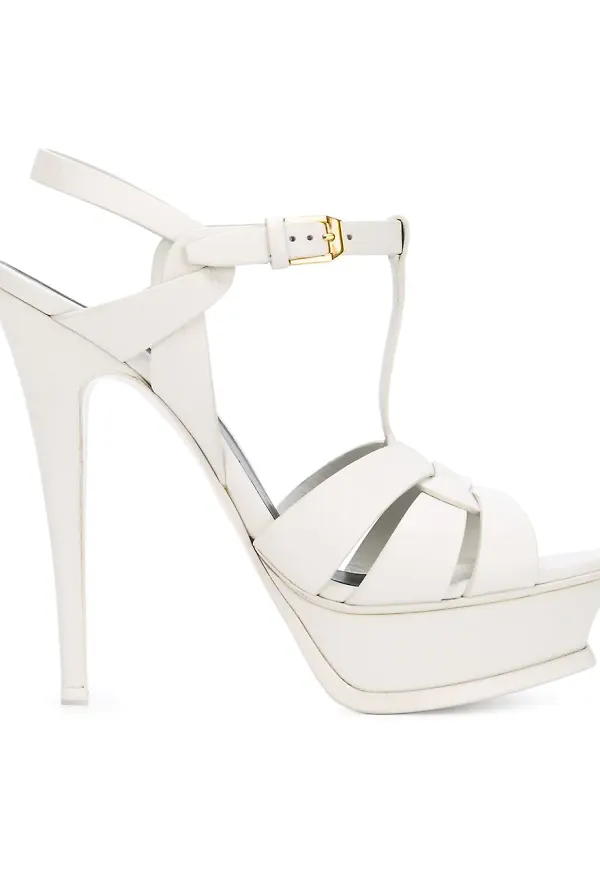 Saint Laurent Tribute sandaler - Vit