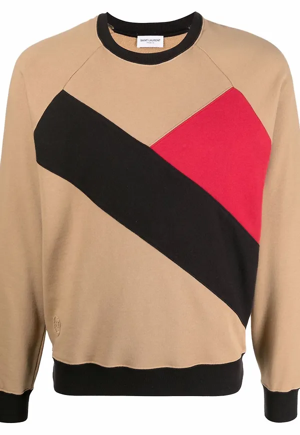 Saint Laurent tröja med färgblock - Neutral
