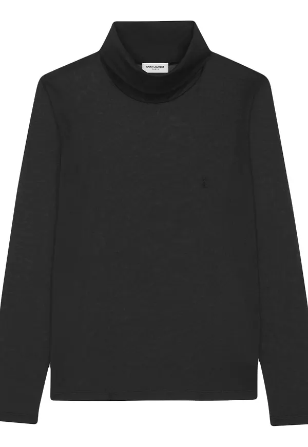 Saint Laurent tröja med rullkrage - Svart