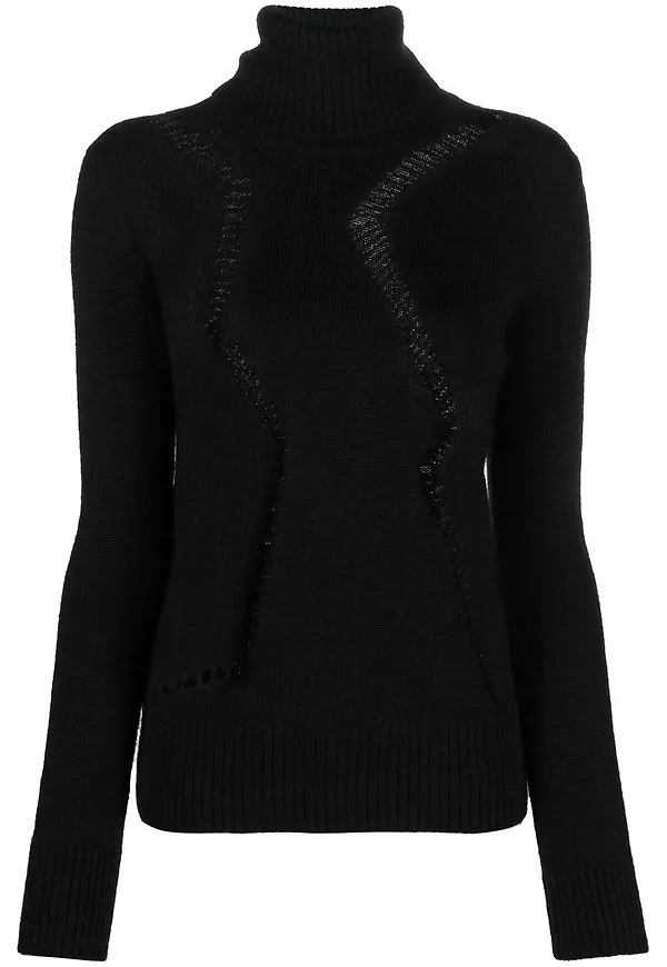 Saint Laurent tröja med rullkrage - Svart