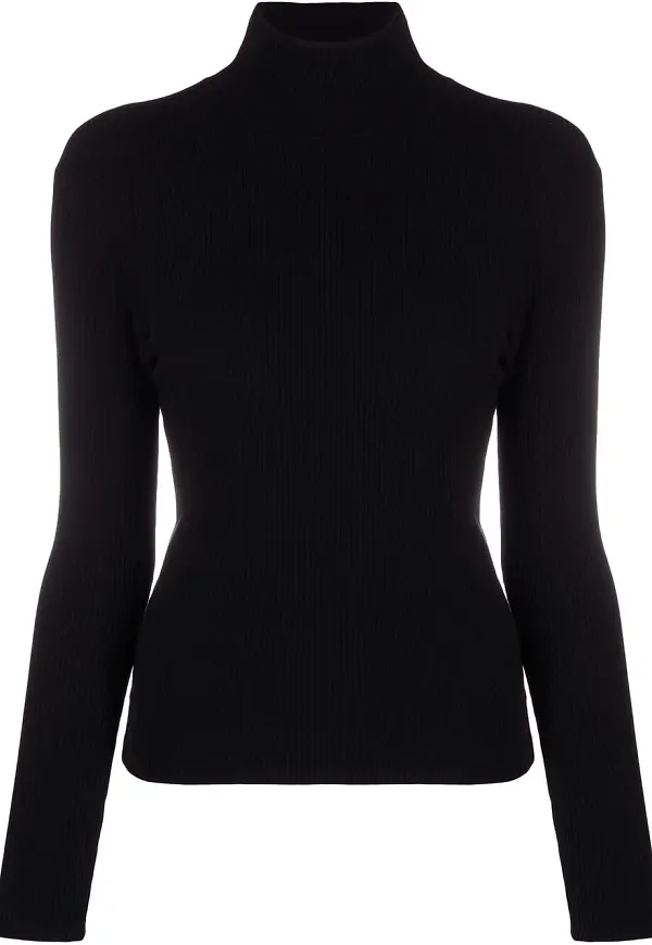 Saint Laurent tröja med rullkrage - Svart
