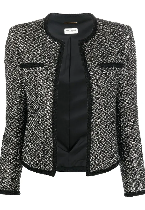 Saint Laurent tweedjacka - Svart