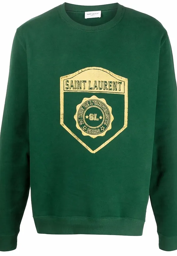 Saint Laurent University sweatshirt - Grön