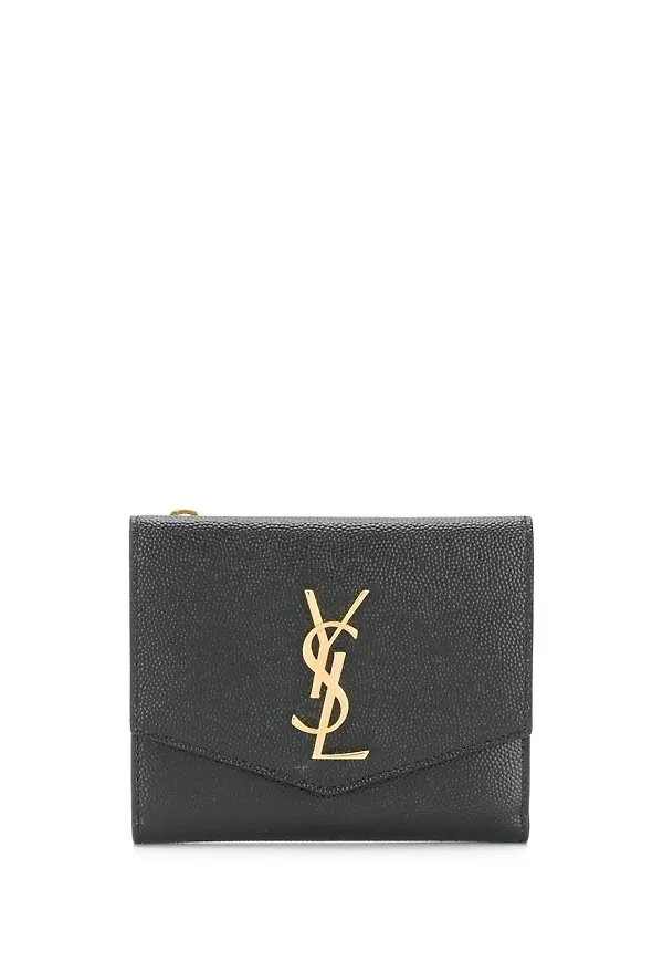 Saint Laurent Uptown kompakt plånbok - Svart