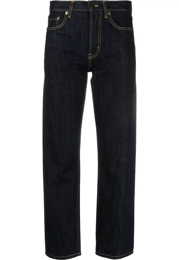 Saint Laurent Venice croppade skinny-jeans - Blå