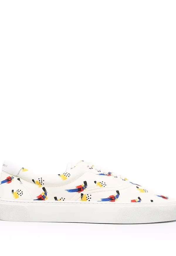 Saint Laurent Venice låga sneakers - Neutral