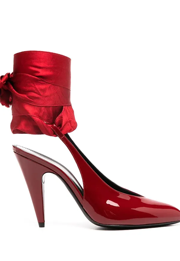 Saint Laurent Venus slingback-pumps - Röd