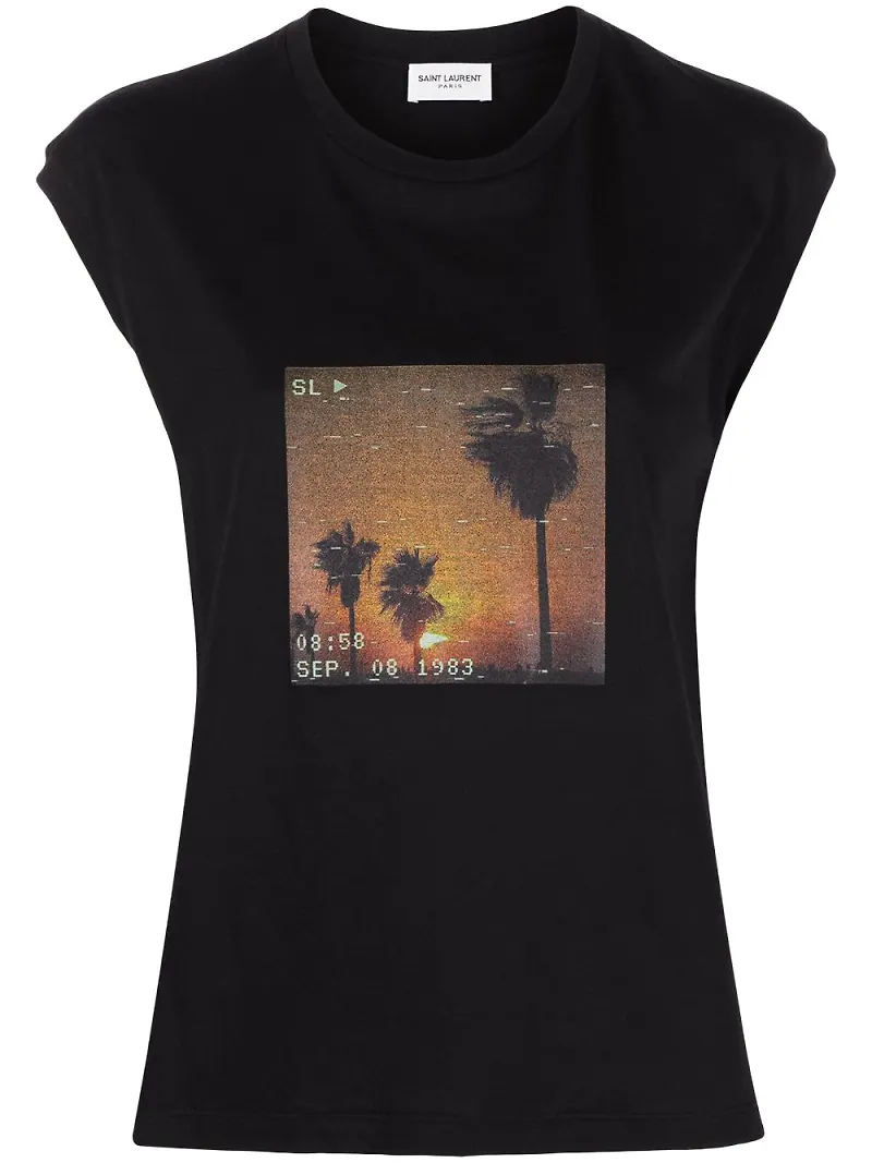 Saint Laurent VHS Sunset t-shirt - Svart