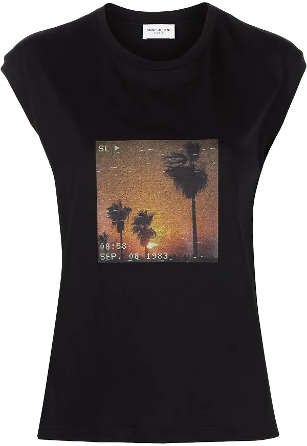 Saint Laurent VHS Sunset t-shirt - Svart