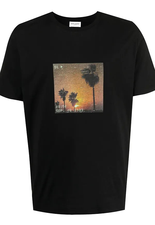 Saint Laurent VHS Sunset t-shirt - Svart