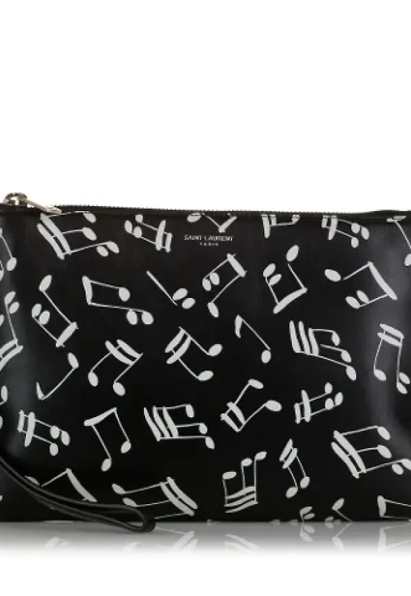 Saint Laurent Vintage Pre-owned Läder kuvertvskor Svart, Dam