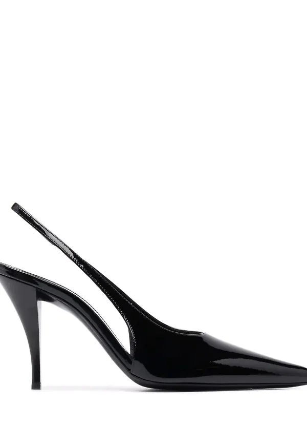 Saint Laurent Viper slingback-pumps - Svart